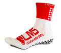 Anti Slip Red and White Grip Sock