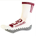 White and Maroon Anti Slip Gripsocks