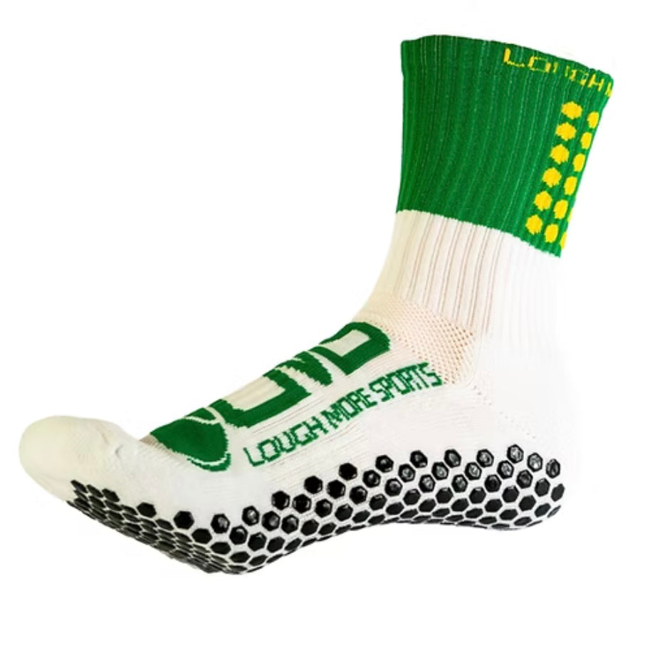 Anti Slip Green and Yellow Grip sock