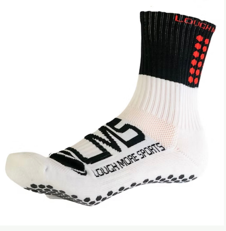Anti slip Black and Red Grip socks