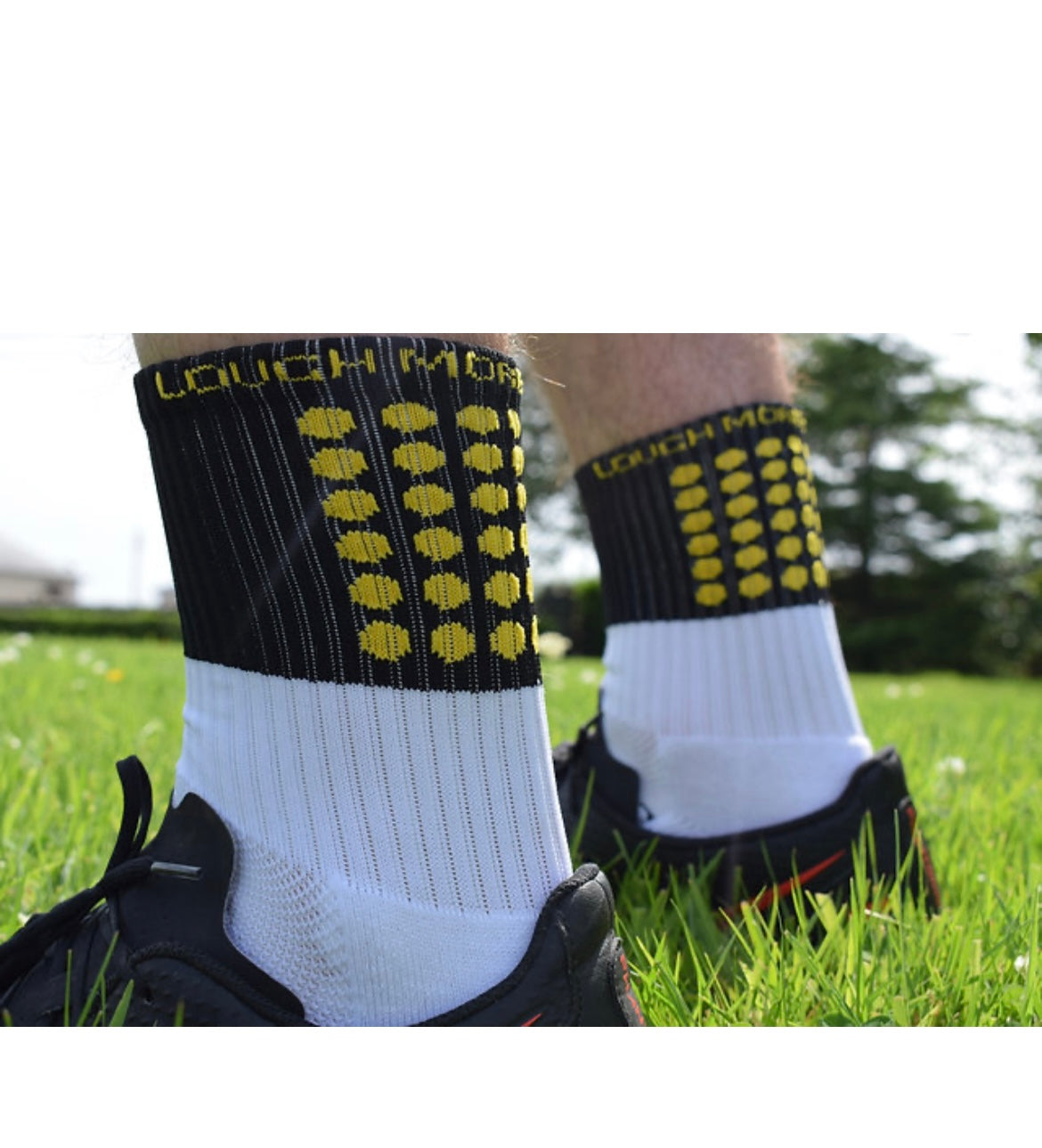 Anti Slip Black and Gold Grip socks