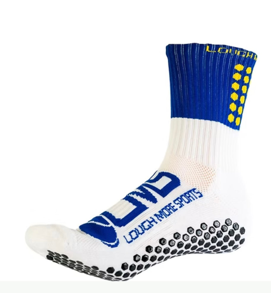 Anti Slip Blue and Yellow Grip socks